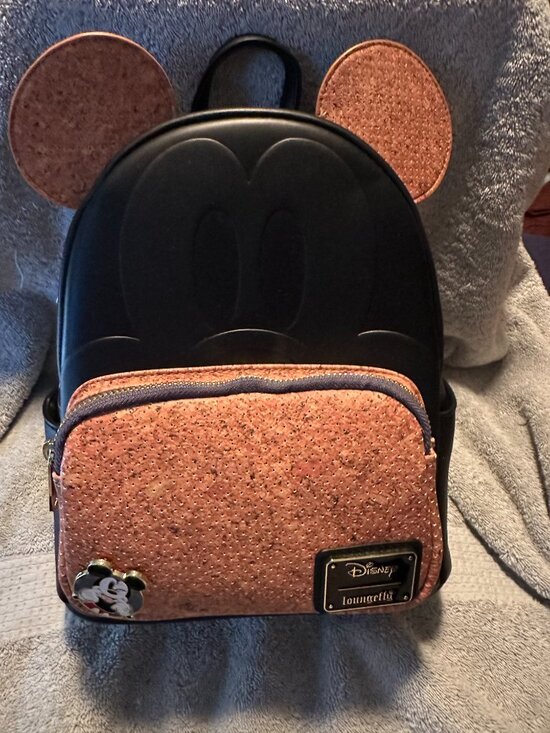 Loungefly Disney Mickey Mouse Cork Ears Pin Display Mini Backpack - Exclusive main image 5